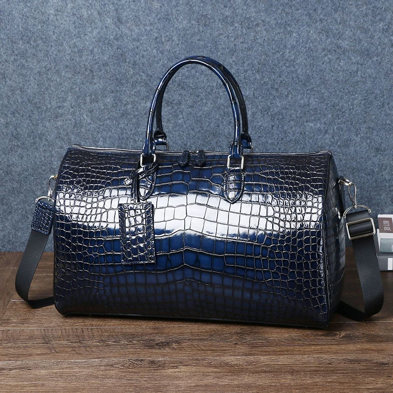 High quality cowhide Crocodile pattern luggage 4