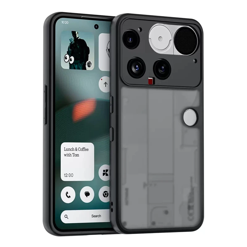 Matte Transparent Shockproof Acrylic Back Cover Case