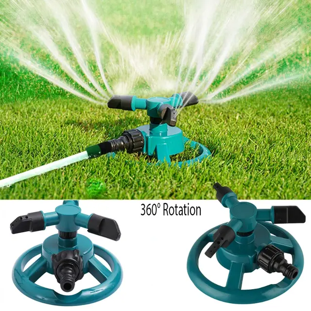 Sprinkler Fúvóka 360 Fokos Automatikus Forgó Vízpermet Kerti Pázsit Öntözőkészletek