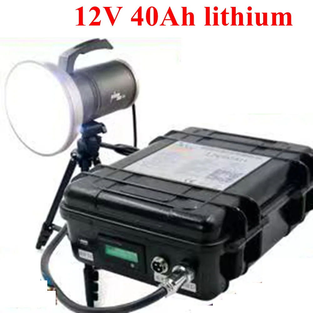 Impermeabile Antideflagrante Portatile 12V 40Ah Batteria Agli Ioni Di Litio 12V Batteria Agli Ioni Di Litio Porta Usb Per Fish Finder Led Light