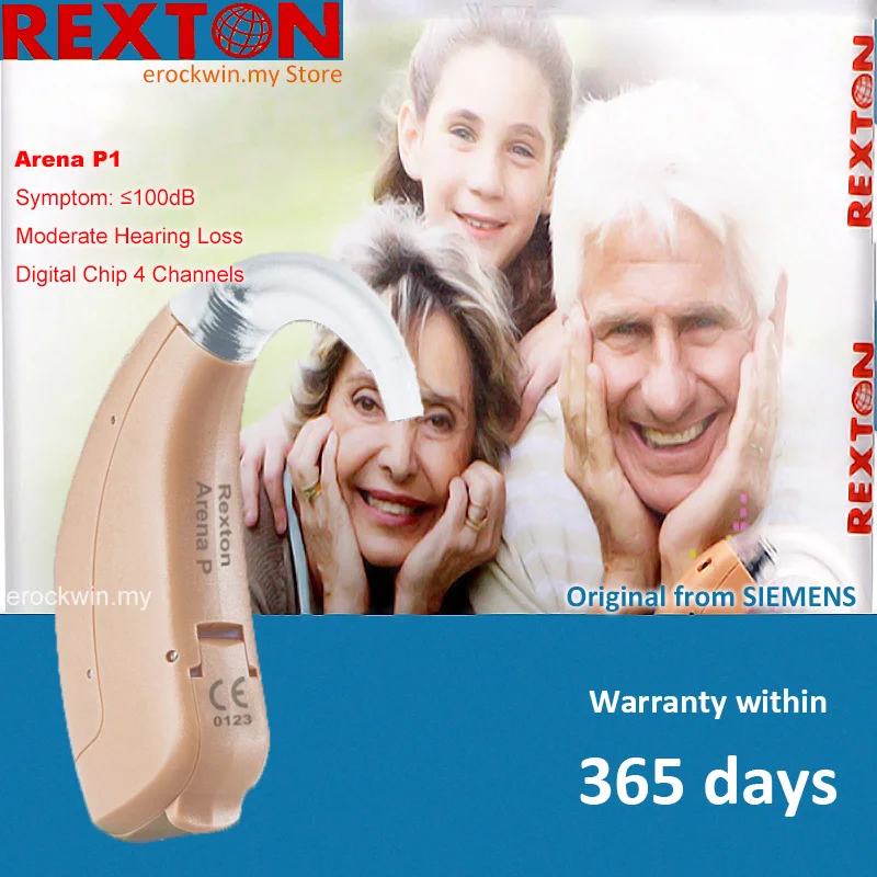 Rexton Arena P1 P3 HP3 Mini Digital Hearing Aid 120db Sound Amplifier Wireless ear Aids for Elderly Moderate to Severe Loss hearing aid