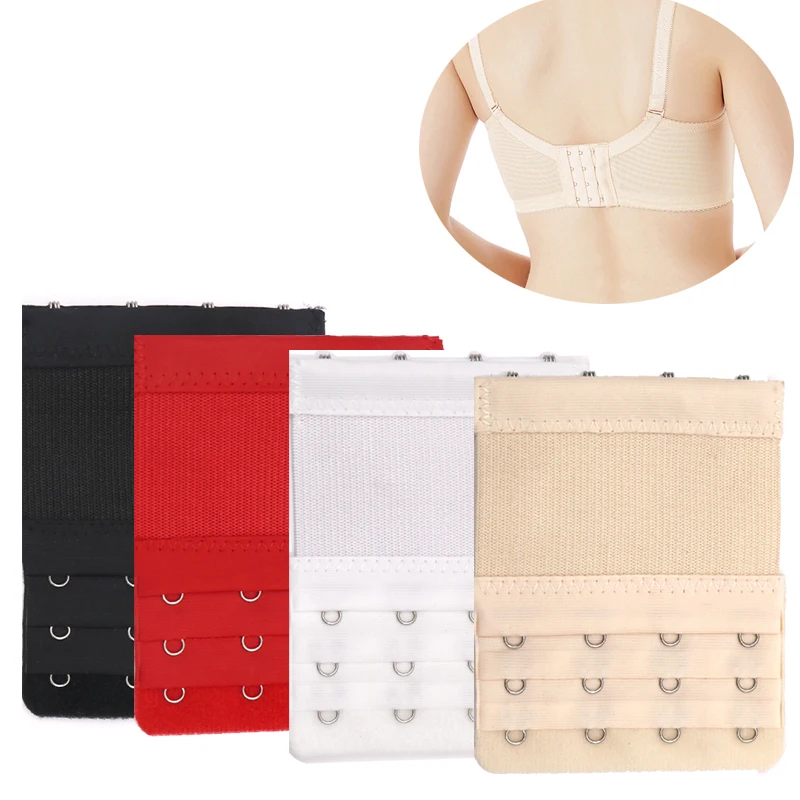 Bra extender 3pcs adjustable belt buckle nylon elastic hook clip for women