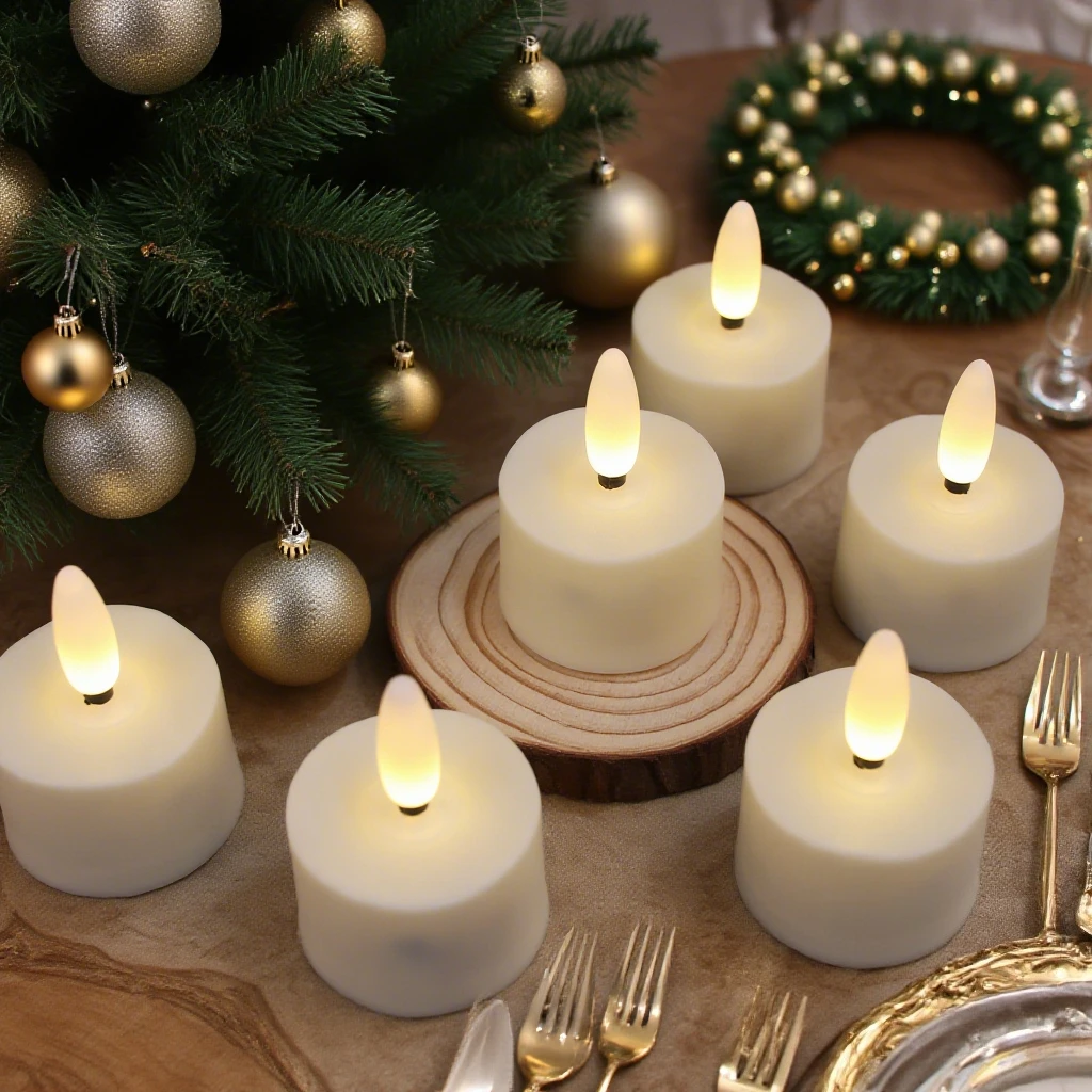 Flameless Flickering LED Candle Set with Timer and Remote Control