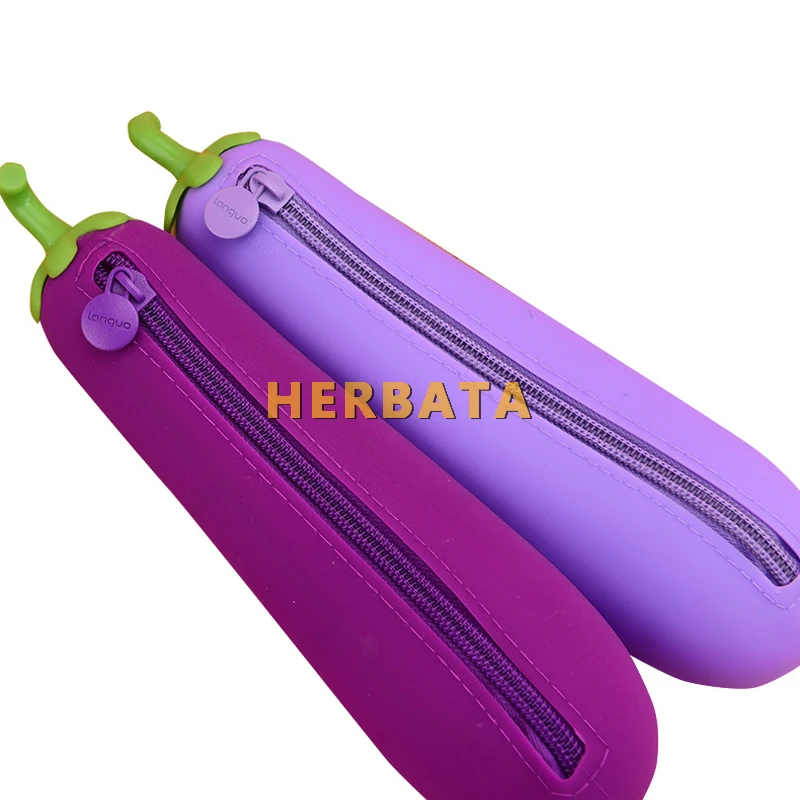 가지 필통, 실리콘 젤리 필통, 어린이 문구 가방, 학생 펜 가방, 학용품 보관함