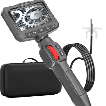 Two-Way Articulating Borescope Camera with Light: 3.9mm/6mm Industrial Endoscope Inspection Camera with Automotive Inspection 1