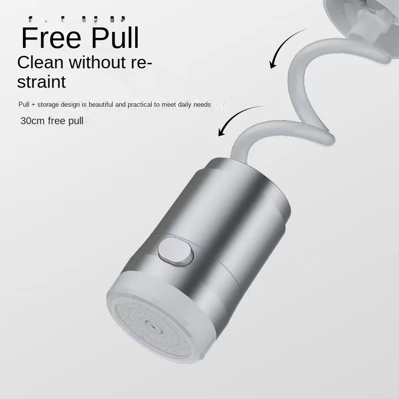 Kitchen basin pumping water nozzle multi-function faucet extension universal universal pressurization anti-splash double water faucet accessories