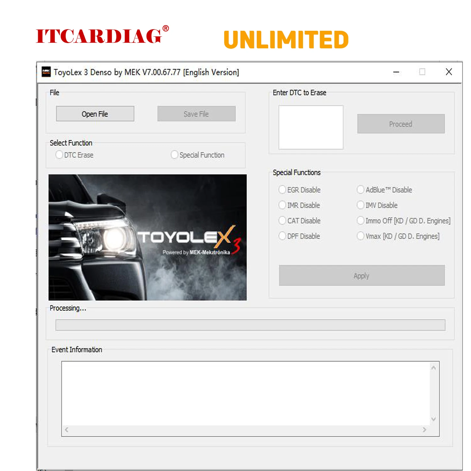 Toyolex 3 toyolex3 unlimited version for denso lexus mascheramento dtc
