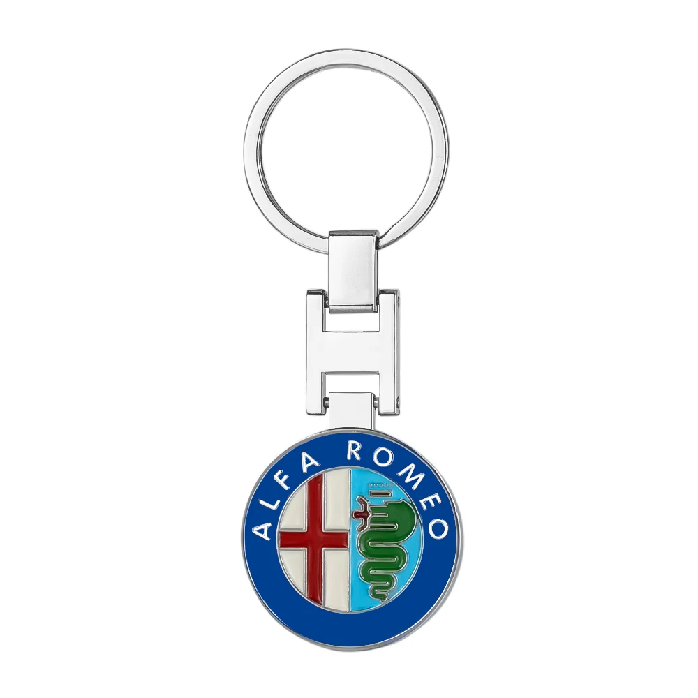 Premium Metal and Leather Car Keychain - Auto Badge Styling Gift Pendant