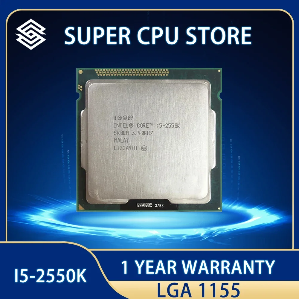Processore Cpu Intel Core I5-2550K 6M 95W 3.4 Ghz Quad-Core I5 2550K Lga 1155