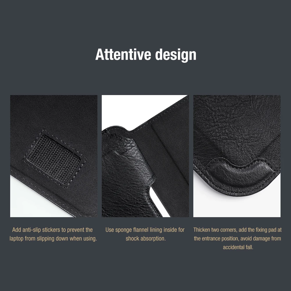 nillkin sac manches en tissu pour macbook avec support pour ordinateur pouces