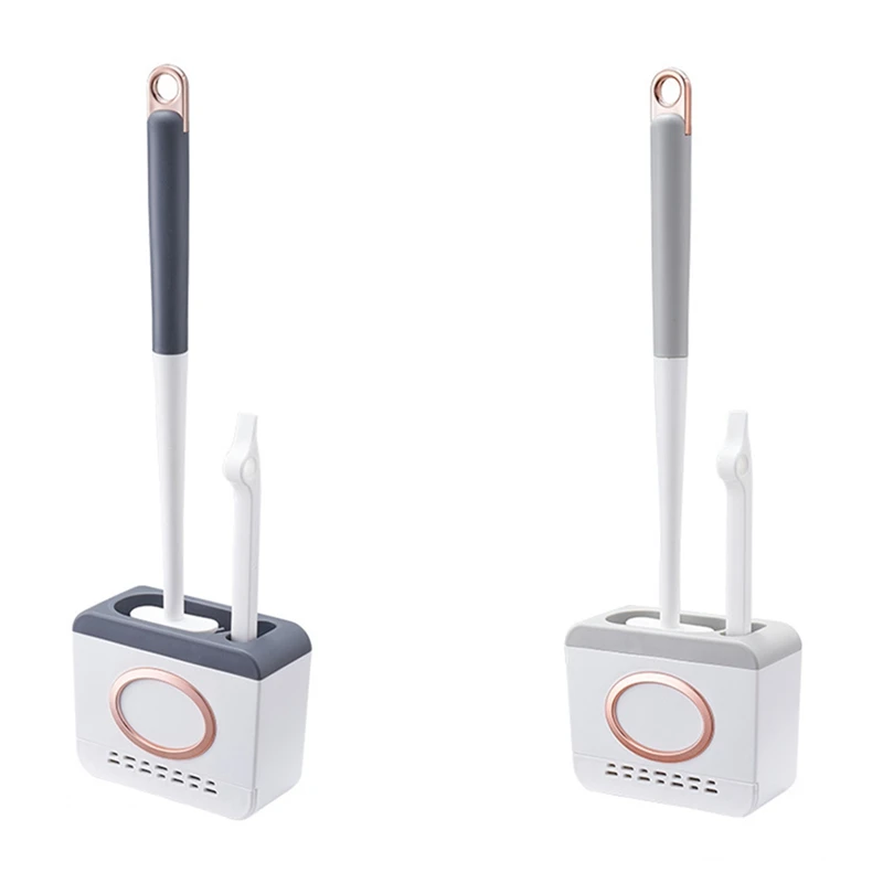 변기 브러시 및 거치대 세트, 청소 브러시 포함 변기 볼 브러시, 실리콘 변기 볼 클리너 브러시 