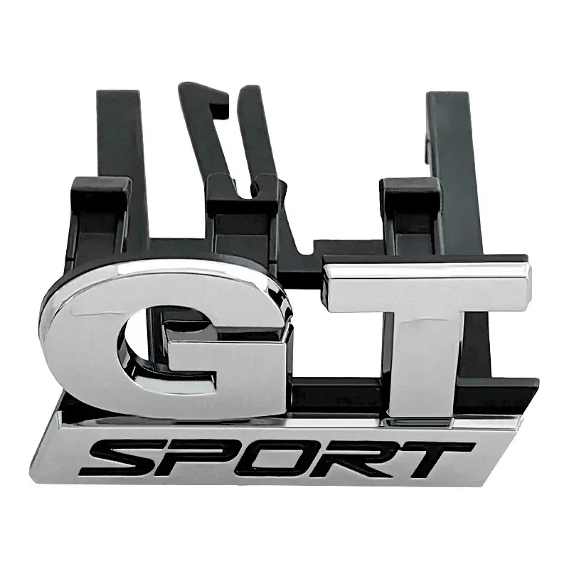 3D ABS GT Sport Logo Car Front Grille Badge Emblem Sticker For Volkswagen VW Polo Golf 5 MK5 Passat B5 Touran Bora Accessories car badge sticker
