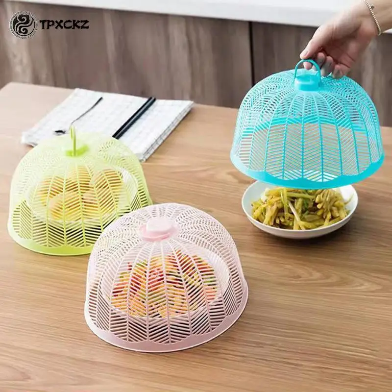 

1pcs Breathable Food Mesh Cover Mosquito And Fly Resistant Bowl Cover Gadgets For Home Fruit Plastic Round Vegetable Cover
