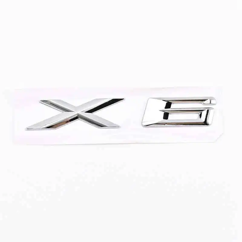 3D ABS 블랙 크롬 자동차 뒷 트렁크 엠블럼 배지 X6 E71 F16 E72 G06 스티커 레터링 액세서리