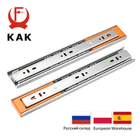 KAK 10 "- 22" สแตนเลสสตีลลิ้นชักสไลด์ Soft Close ลิ้นชักรางเลื่อนสามส่วนตู้สไลด์เฟอร์นิเจอร์ฮาร์ดแวร์ 1