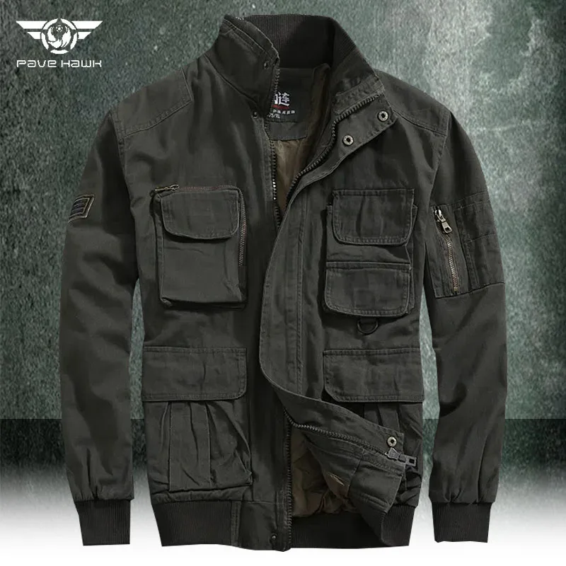 

Tactics Military Jacket Men Camouflage Multiple Pockets Jackets Winter Warm Outdoors Multiple Pockets Coat Spring Autumn Outwear