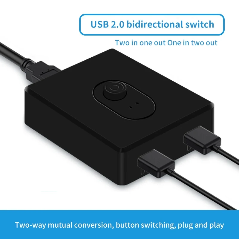 Kvm Usb 3.0 Hub Switch Divisor Usb Usb 2.0 Controlador Compartilhado para Laptop Computador Impressora Teclado Mouse 1x 2x2 - Imagem 6