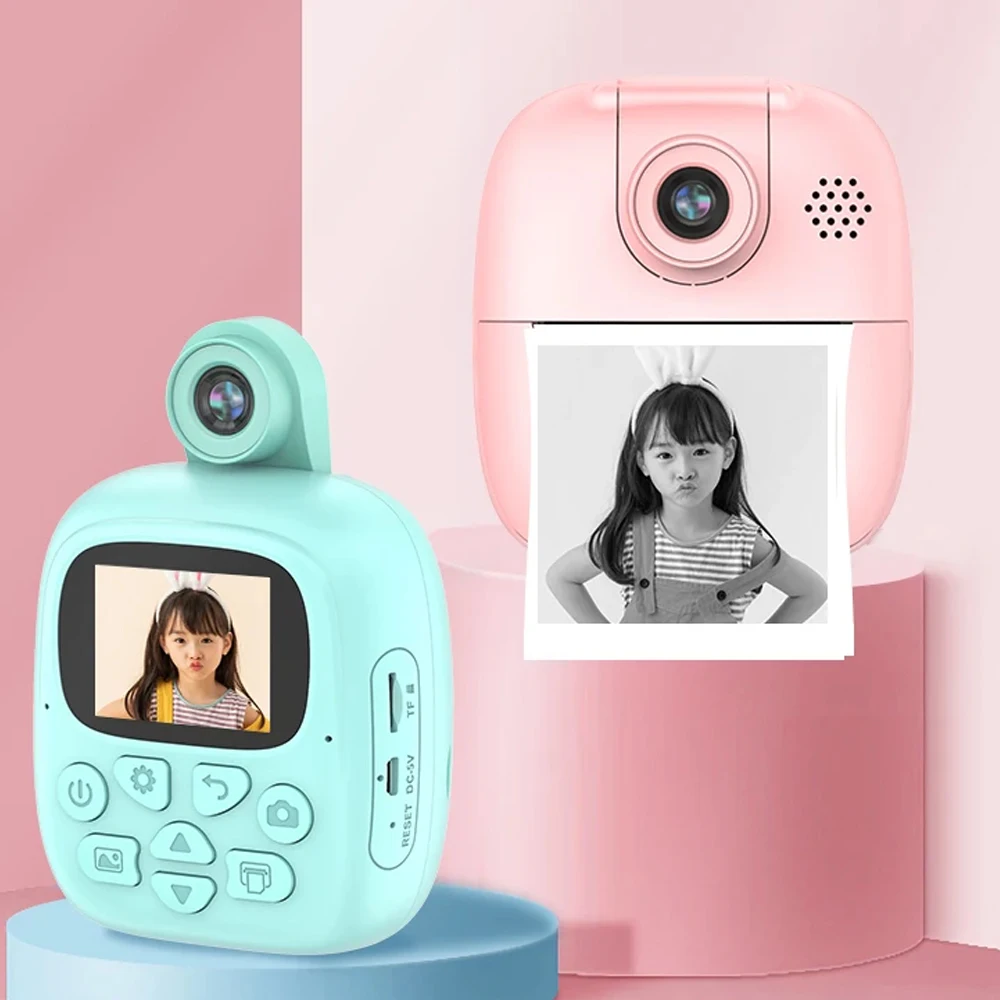 Smart Instant Printing Digital Camera Funny Toy 2 Inch Thermal Printer Slr Video Recorder Kids Pocket Mini Cameras Children instant printing camera