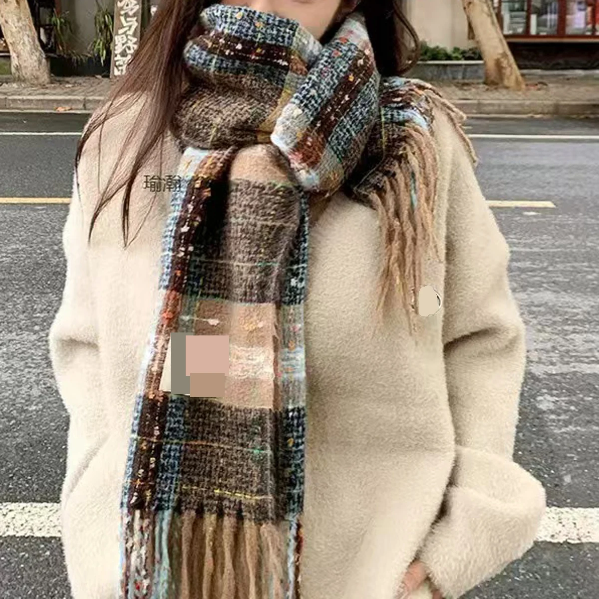 FKYBDSM Scarf Pashmina Shawls Wraps Of Evening Dresses Travel Office Winter Wedding Cashmere Feel Large Scarves