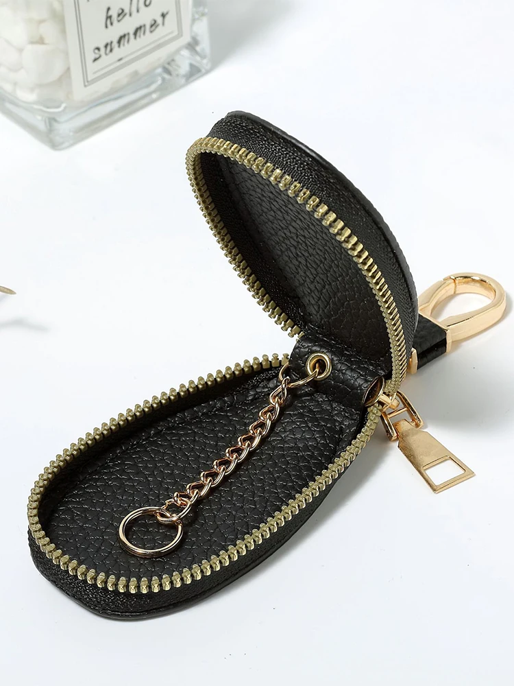 PU Leather Key Bag Compact Large Capacity Multifunctional Keychain Storage Bag For Men and Women key case