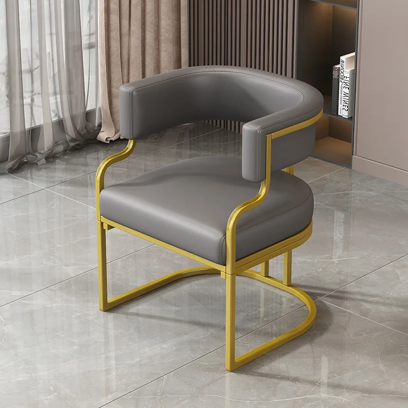 Factory Cafe Metal Dine Armchair Restaurant Chair Modern Dining Room Furniture Velvet Fabric Dining Chairs