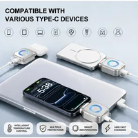 Smart Auto Stop Charging Adapter With Protective Memory Silicone Padding 140w Fast Charging Station For iphone huawei xiaomi 4