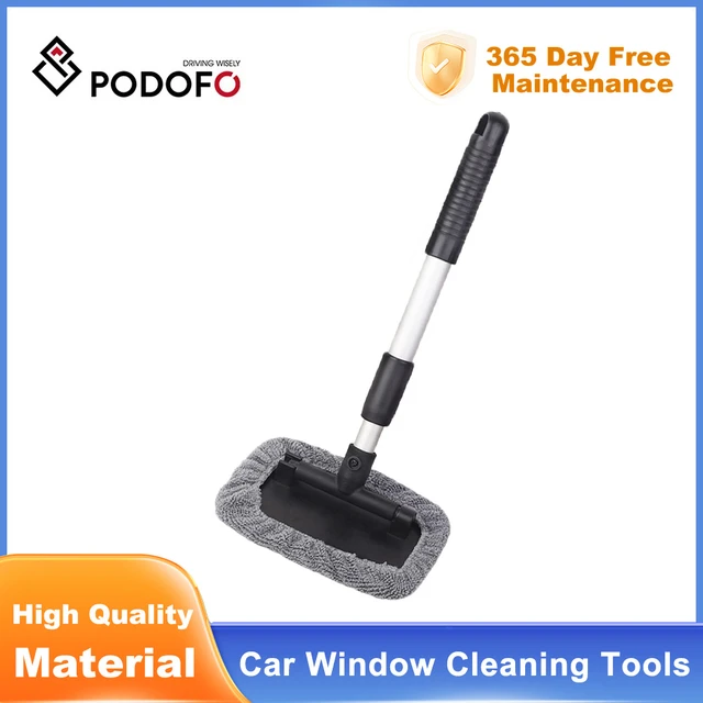 Podofo Car Windshield Cleaner Wand Cleaning Kit Interior Car Window  Cleaning Tools for Wiper Fluid and Defogging - AliExpress