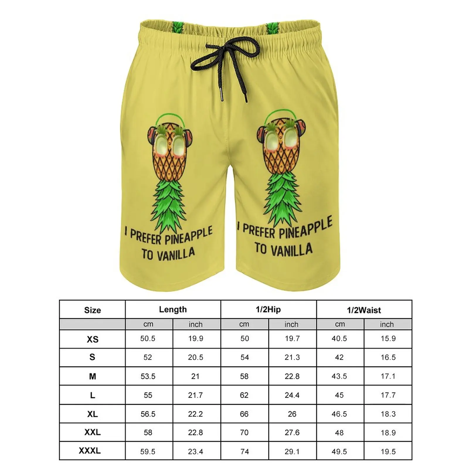 Swingers Pineapple Board Shorts Fruit Men Beach Swimming Trunks Polyester Funny Swim Trunks 2