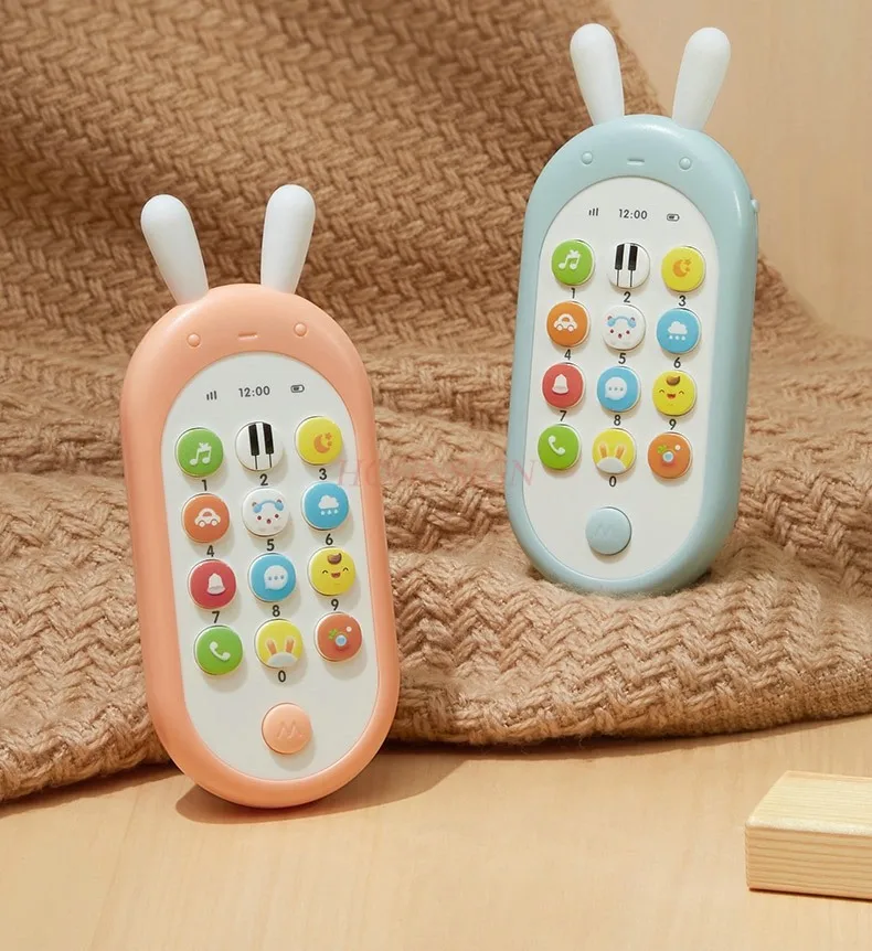 

Baby Mobile Phone Toys - Children's Early Childhood Education Music Bitable Simulation Phone 1-year-old Girl