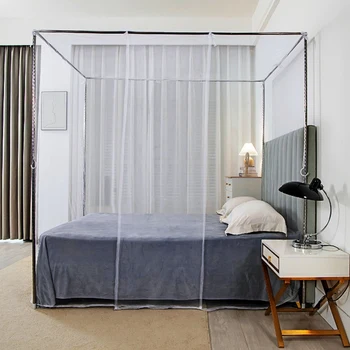 4 Corners Mosquito Net Princess Lace Poster Bedding Canopy Netting Full Sizes Netting Bedding Home Textile