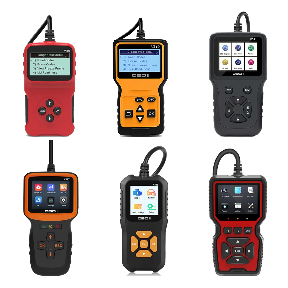 Scanner V318 OBD2 Écran couleur 1,8 pouces 10 langues Lecteur de d'erreur Outil de diagnostic de