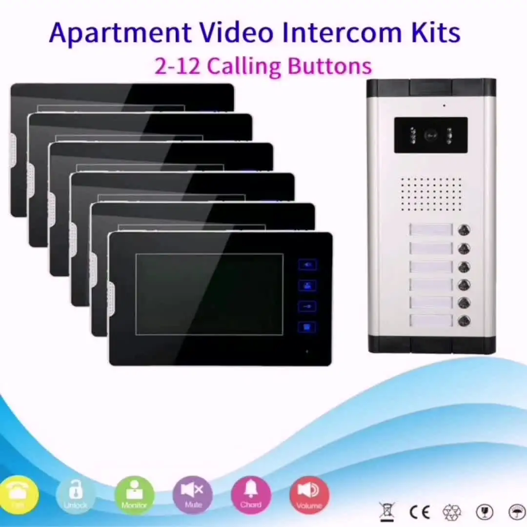 Видеодомофон SmartYIBA 7&quot 2 шт. с электрическим замком