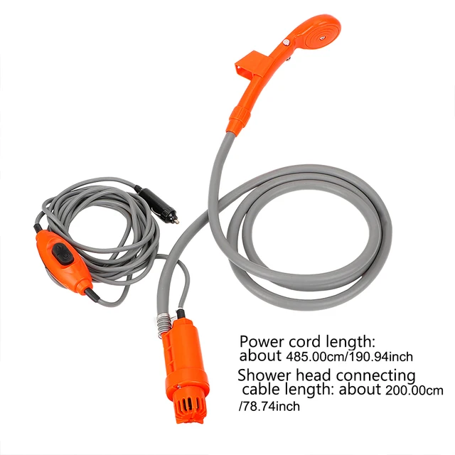 12V RV Caravan Shower With Pipe Pump