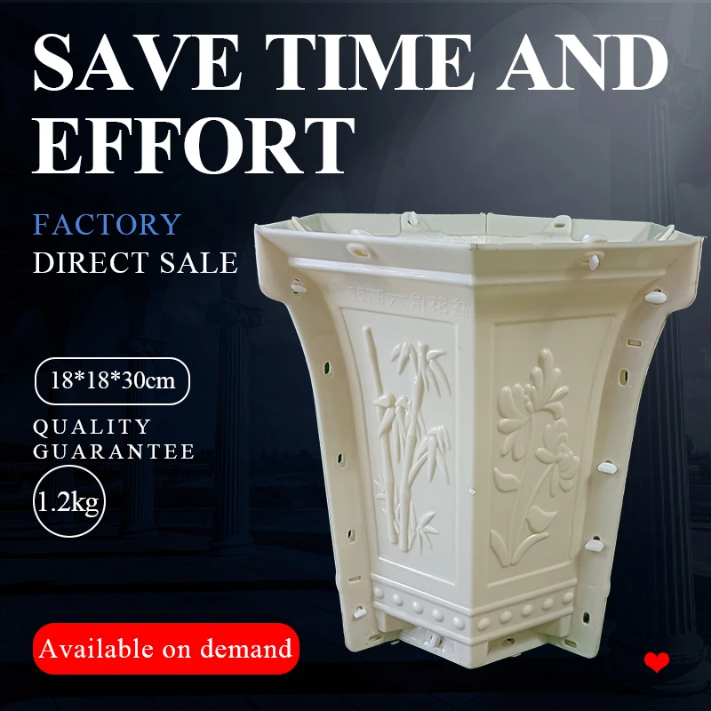 Cement Concrete Flower Pot Mold, Plastic Planter, Modern, Height 22cm, Flower Stand, Outdoor Planter, on Sale