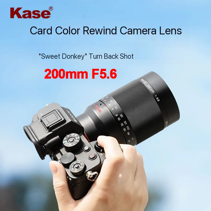 

Объектив Kase 200 мм F5.6 с полной рамкой, ручной фокус, поворот, съемка, для камер Sony E Fuji XF/GFX Nikon Z Canon EF/RF с креплением