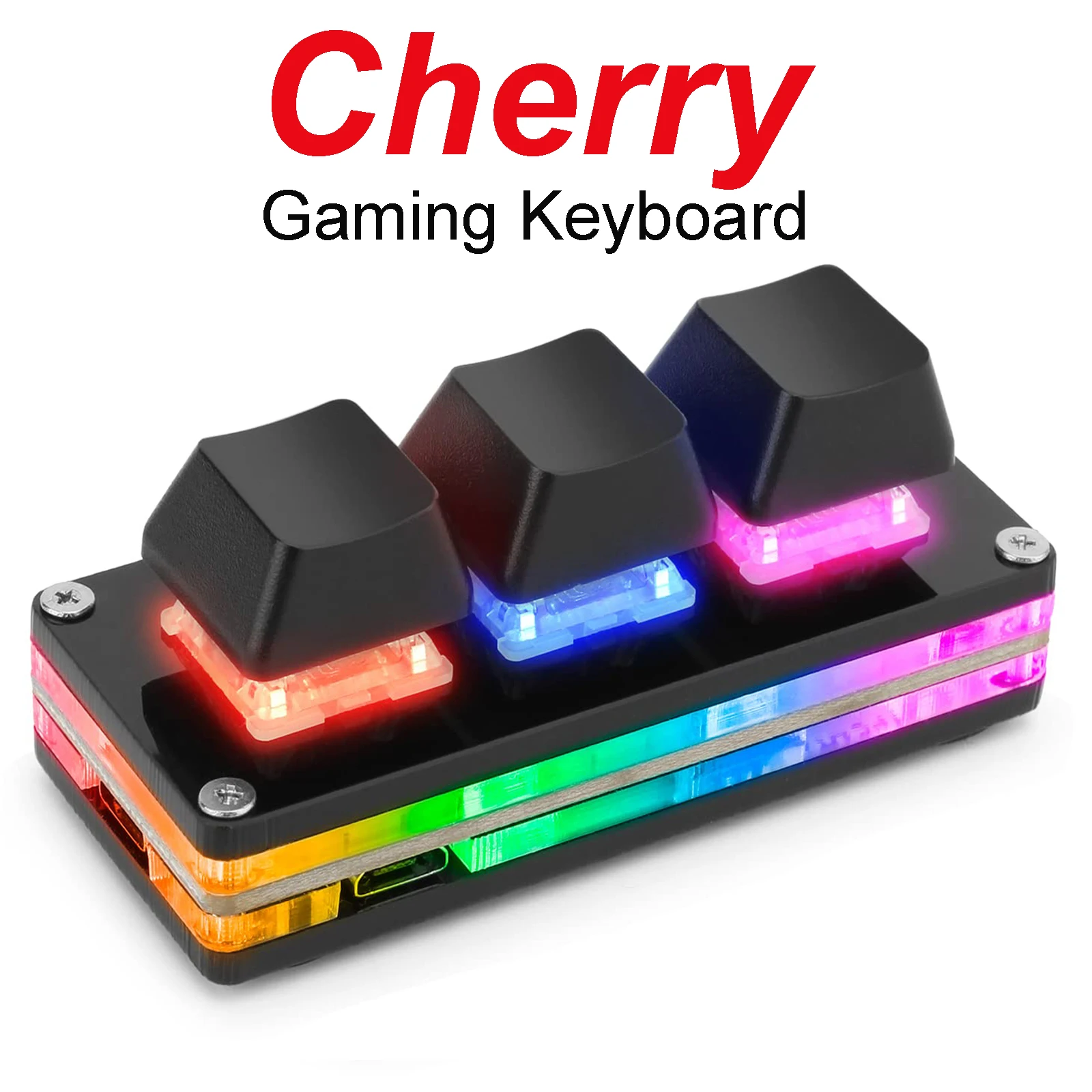 OSU Cherry Gaming Keyboard RGB Multimedia Custom Programming Macro Keyboard Copy Paste HID