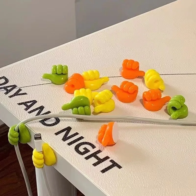 Bview Art 10pcs Cute Adhesive Cable Clips - No Drill Strong Wire Holders for Data Cables & Desk Organization 3