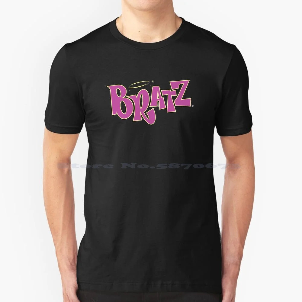 Bratz Logo T Shirt 100% Cotone Tee Bratz Dolls Brats Pink Y2K Nostalgic Nick Jr Myscene Polly Pocket Early 2000 The It Girl
