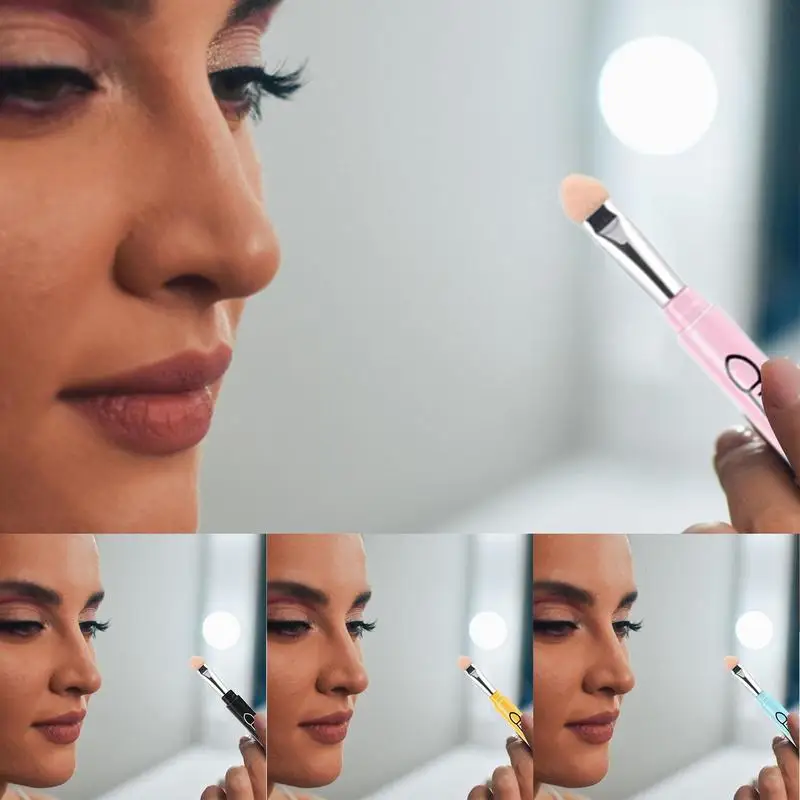 

4-in-1 Detachable Makeup Pen Brush Portable Lip Eyeshadow Makeup Lip Brush Powder Soft Blusher Brush Eye Shadow Travel Brush Pen