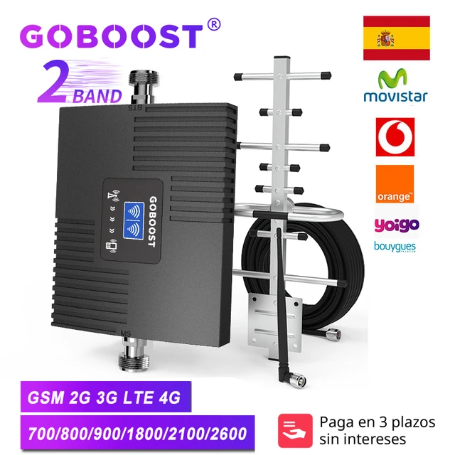 Kit Amplificador de Señal Celular 1700 Mhz 4G para Casa o Movil