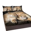 Lioness and Cub Snuggling With Each Other Fitted Sheet Deep Pocket Lightweight Bedding Set 2 Pillowcases 3 Piece 6
