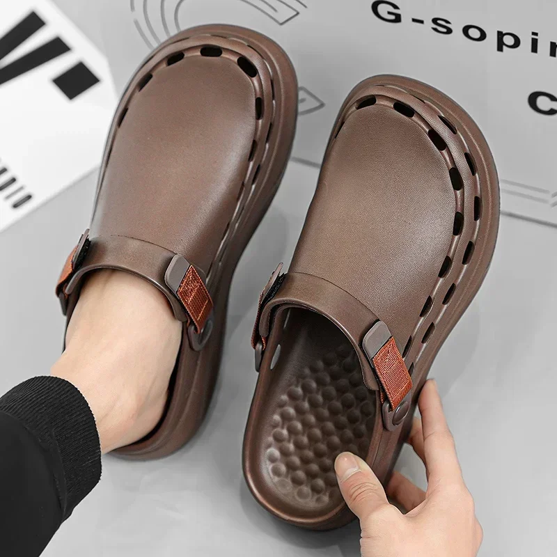 Beach Sandals Quick-Dry EVA Mens Sandals Lightweight Outdoor Travel Essentials Beach Shoes Casual Men's Slippers