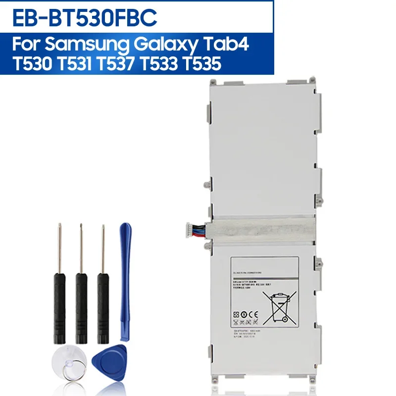 

Replacement Tablet Battery EB-BT530FBC EB-BT530FBE/U For Samsung GALAXY Tab4 Tab 4 T530 T531 T537 T533 T535 6800mAh