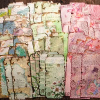 30 pcs Vintage old book pages Hand Account material paper Diy Junk Journal Decorative Scrapbooking Background paper 1