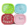 Bright-colored  Practical Bedside Non-ticking Alarm Clock Korean Style Desk Clock Battery Operated   Household Supplies 1