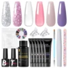 COSCELIA 10ml Nail Extension Gel Set Clear Nude Quick Nail Prolong Acrylic Crystal Extend Mold Nail Art Construction Gel Varnish 3