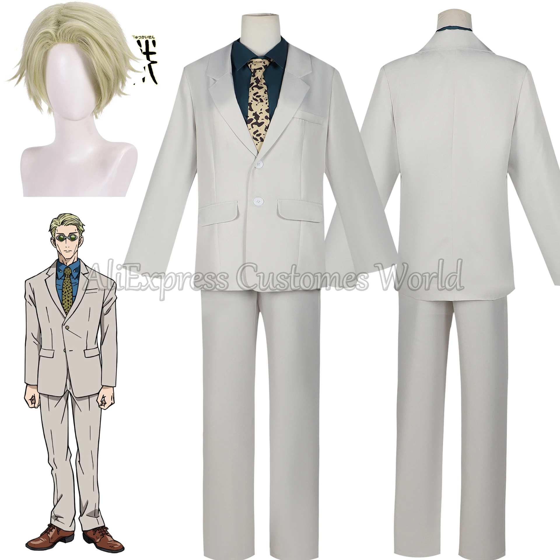 Anime Jujutsu Kaisen Nanami Kento Costumi Cosplay Nanami Kento Accessori Cosplay Parrucche Hiars Abiti Halloween Anime Cos Play