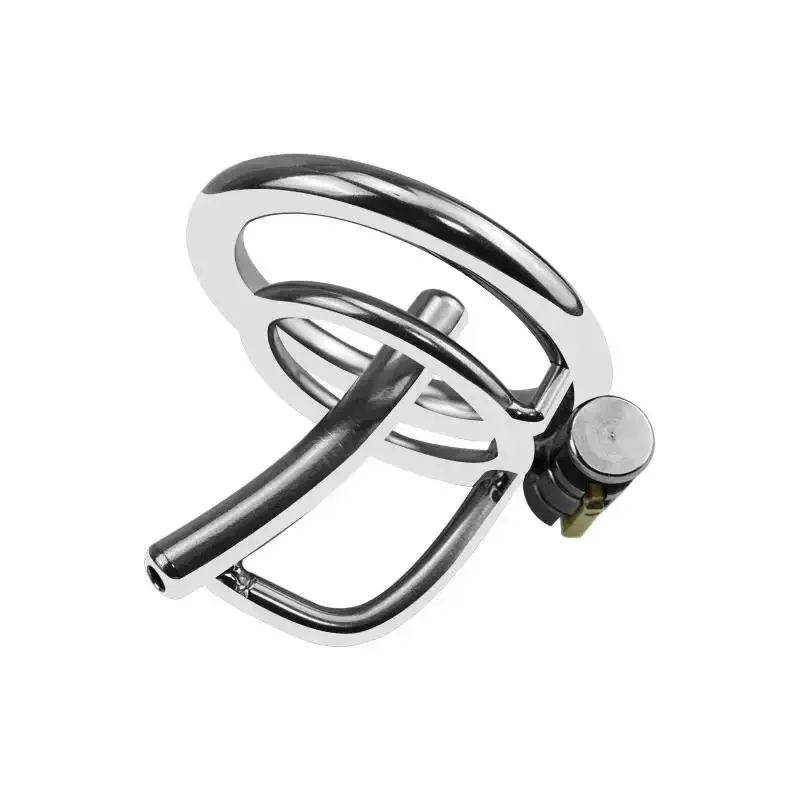Male Stainless Steel Chastity Lock Abstinence Dick Bondage Anti-cheating Penis Cage Hidden Cock Ring Gay Sex Toys Adult Sex Toy