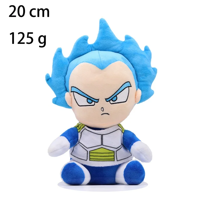 20cm Dragon Ball Japan Anime Plush Toys Super Saiyan Goku Vegeta Picollo Trunks Gohan Cartoon Figure Stuffed Dolls Child Gifts