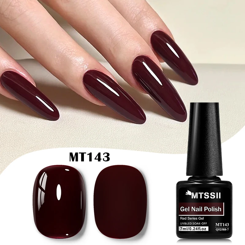 Elegant Cherry Red Magnetic Gel Nail Polish – Luxurious Semi-Permanent UV Soak-Off Varnish